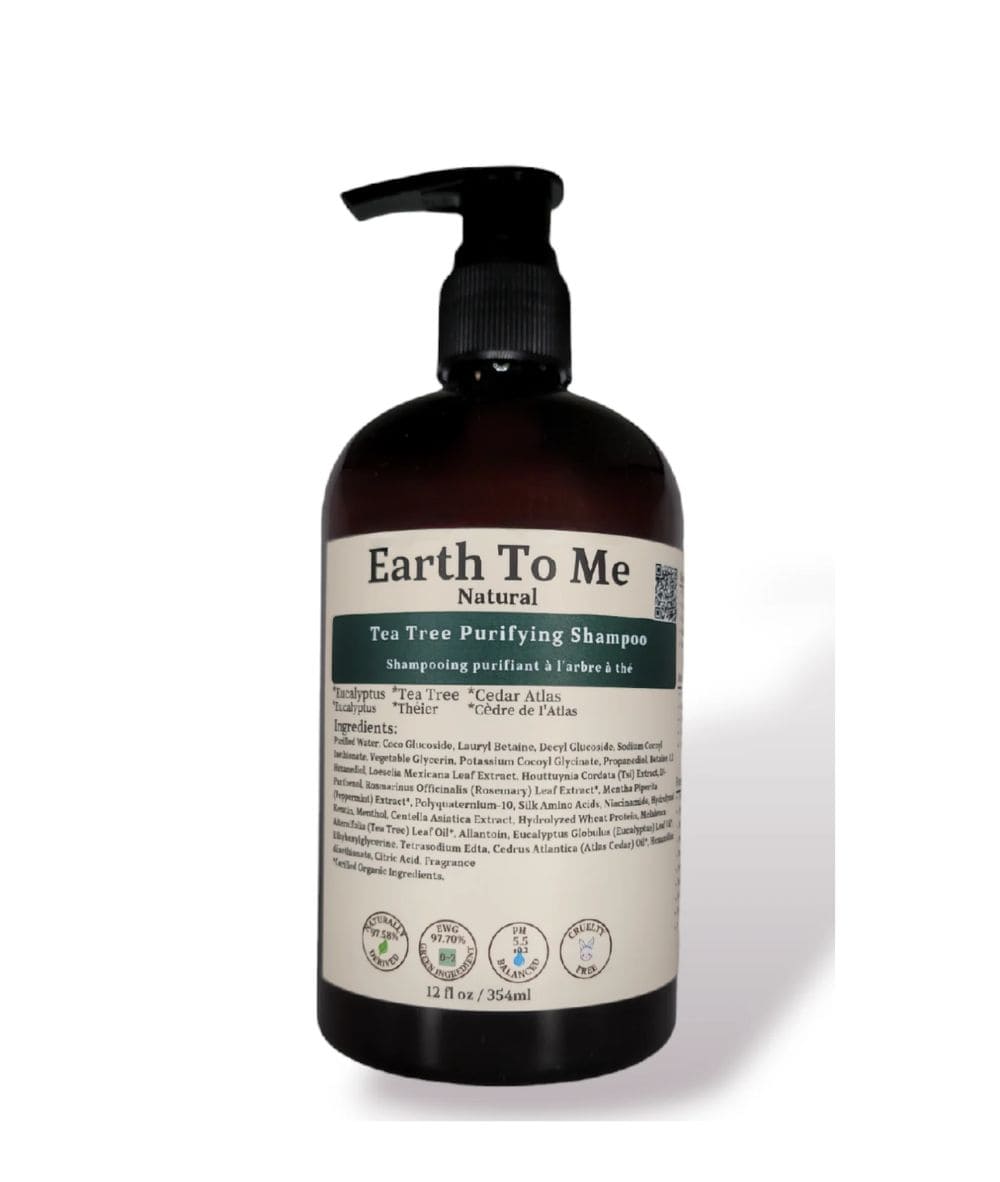 Earth To Me Tea Tree Purifying Scalp Care Shampoo 12oz, HAIR CARE - Cloré Beauty