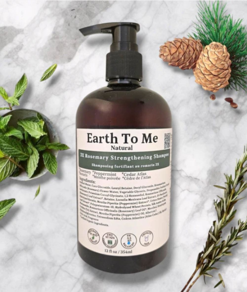 Earth To Me 3X Rosemary Hair Strengthening Shampoo 12oz, Hair Care - Cloré Beauty