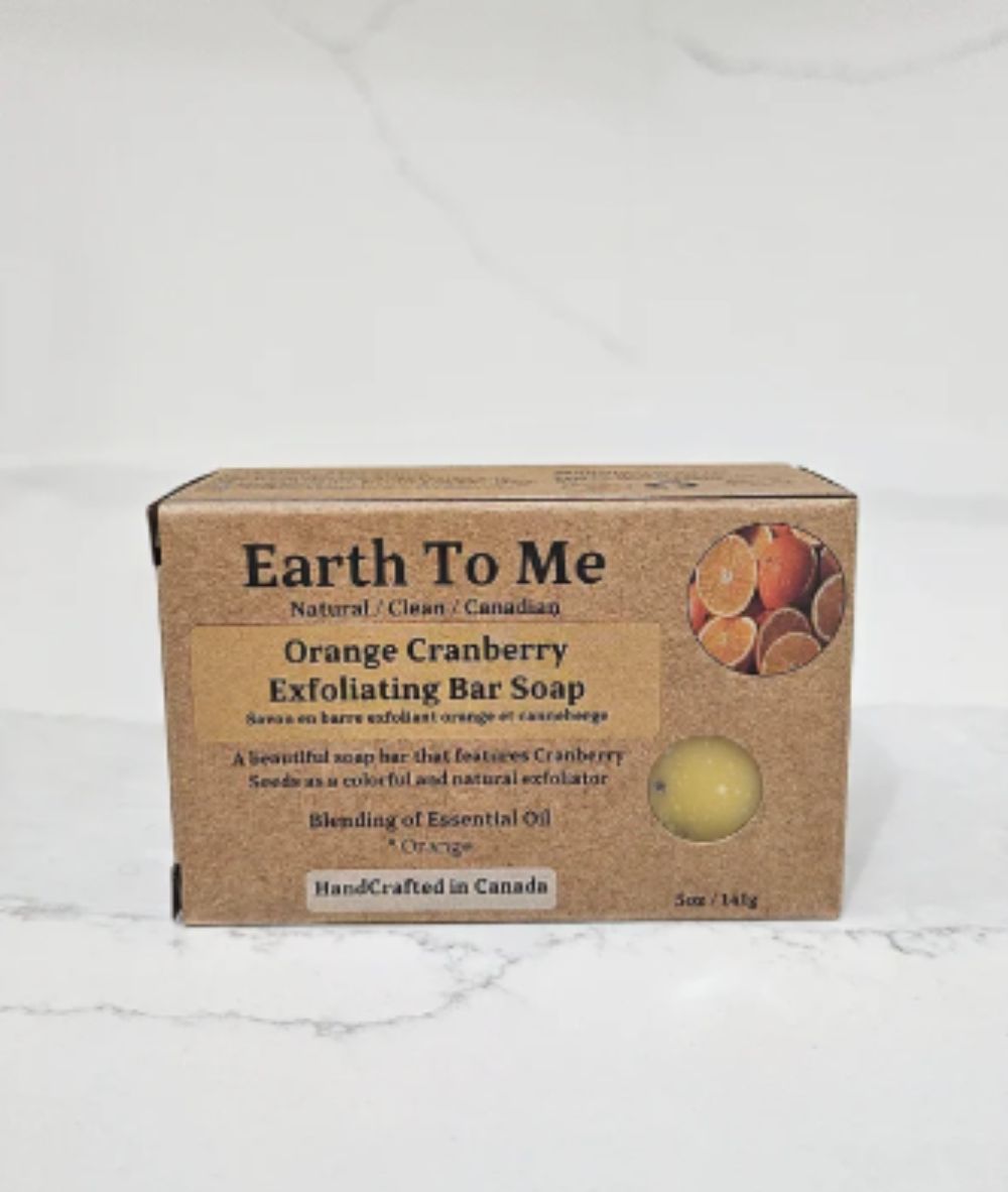 Earth To Me Orange Cranberry Exfoliating Bar Soap 5oz, SKIN CARE - Cloré Beauty