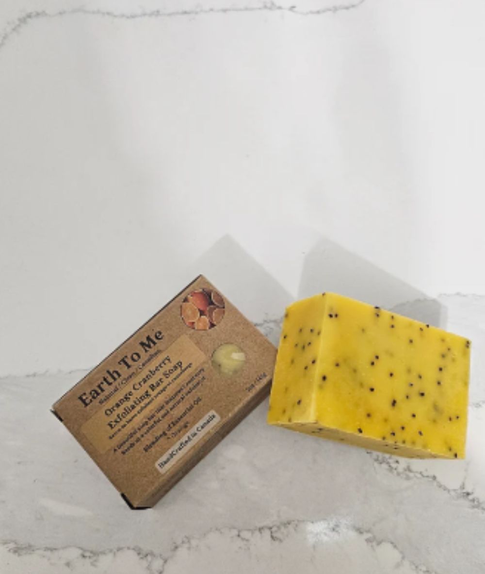 Earth To Me Orange Cranberry Exfoliating Bar Soap 5oz, SKIN CARE - Cloré Beauty