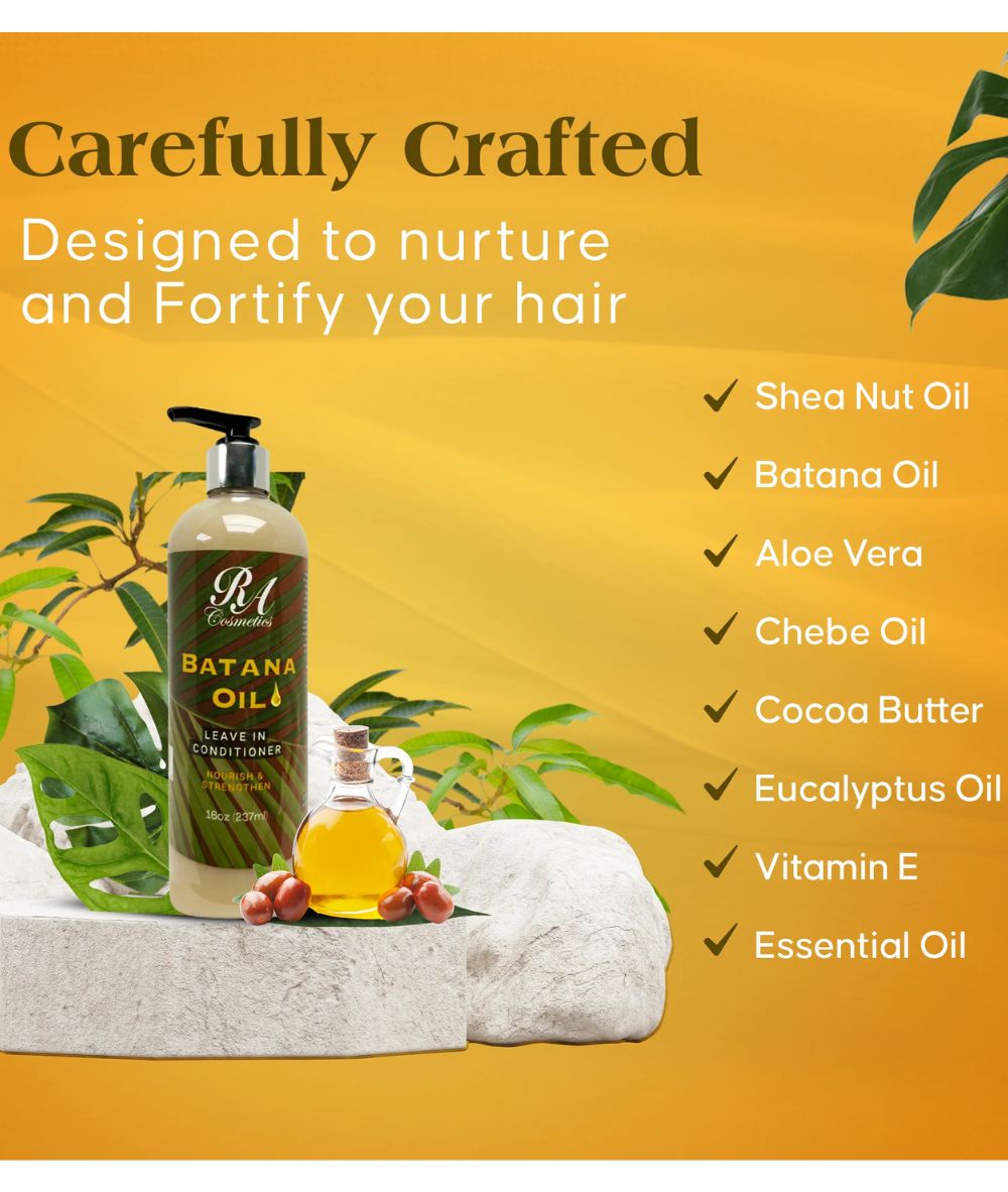 Ra Cosmetics Batana Oil Leave In Conditioner 16oz, HAIR CARE - Cloré Beauty