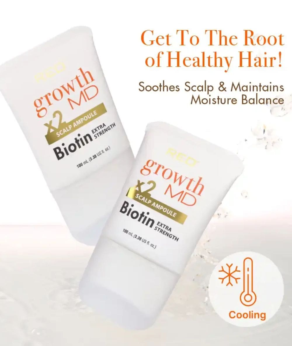 Red By Kiss Growth Md Extra Strength Scalp Treatment Ampoule with Biotin & Brush Applicator 100ml, HAIR CARE - Cloré Beauty