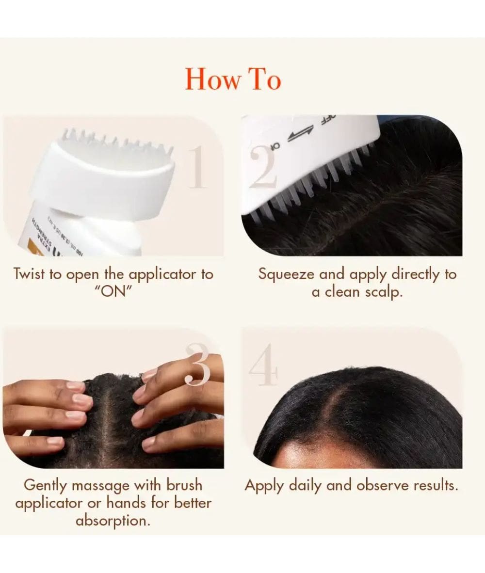 Red By Kiss Growth Md Extra Strength Scalp Treatment Ampoule with Biotin & Brush Applicator 100ml, HAIR CARE - Cloré Beauty