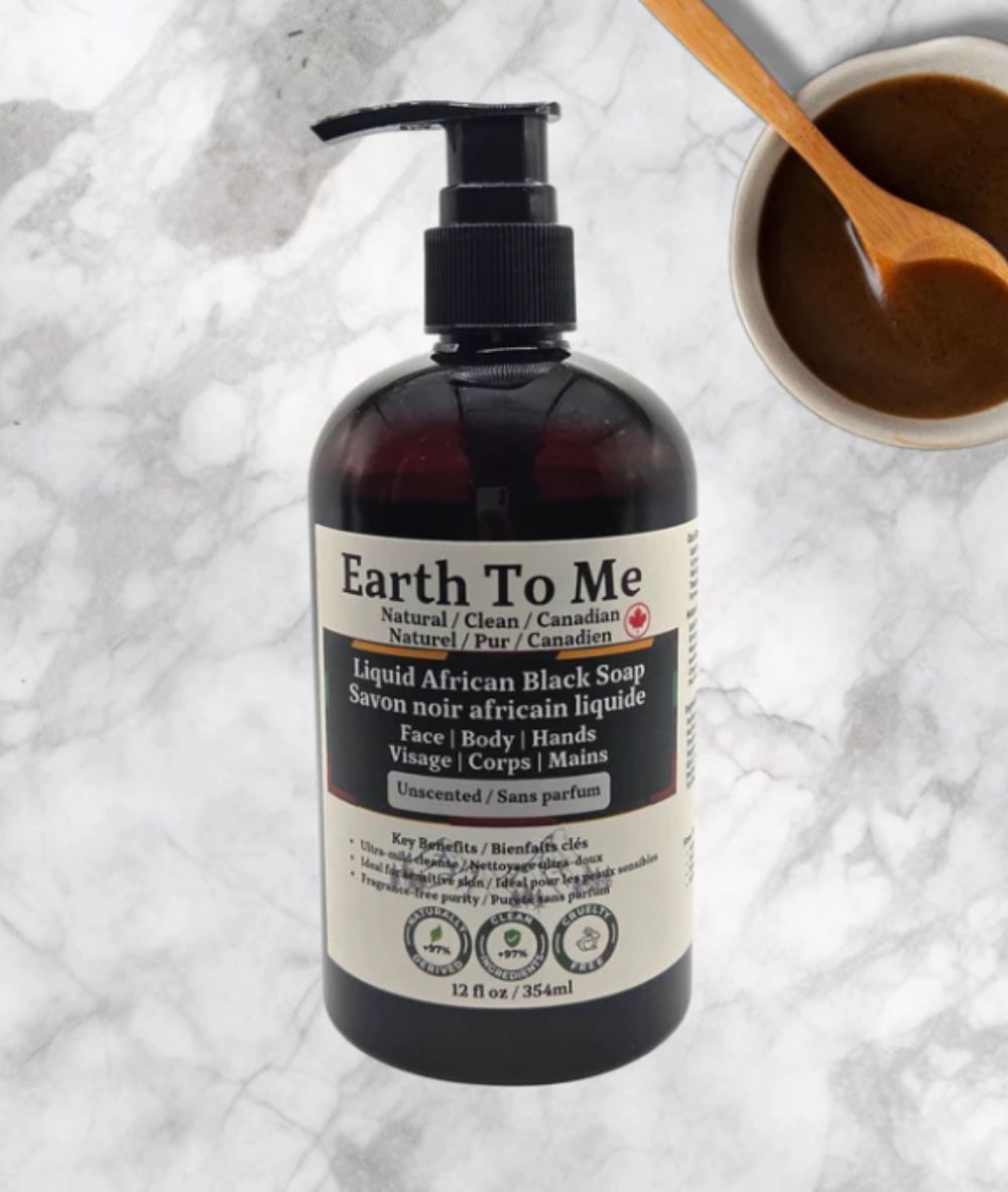 Earth To Me Liquid African Black Soap 12oz, SKIN CARE - Cloré Beauty