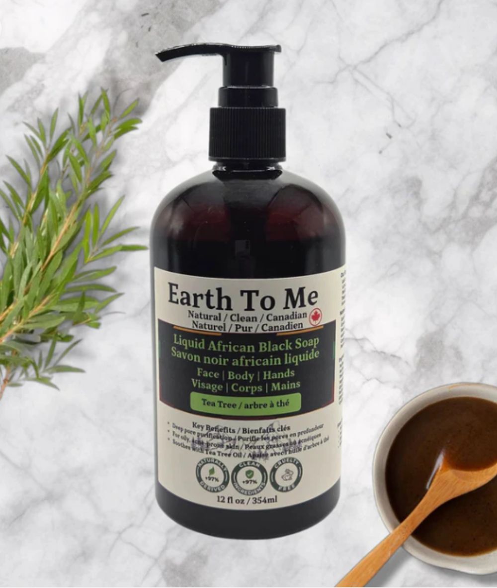 Earth To Me Liquid African Black Soap 12oz, SKIN CARE - Cloré Beauty
