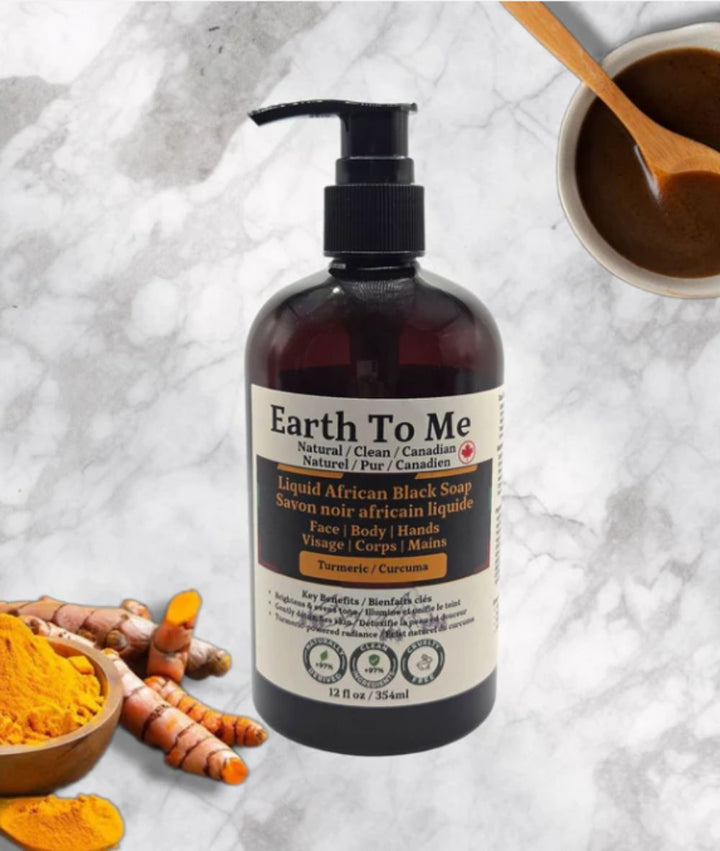 Earth To Me Liquid African Black Soap 12oz, SKIN CARE - Cloré Beauty