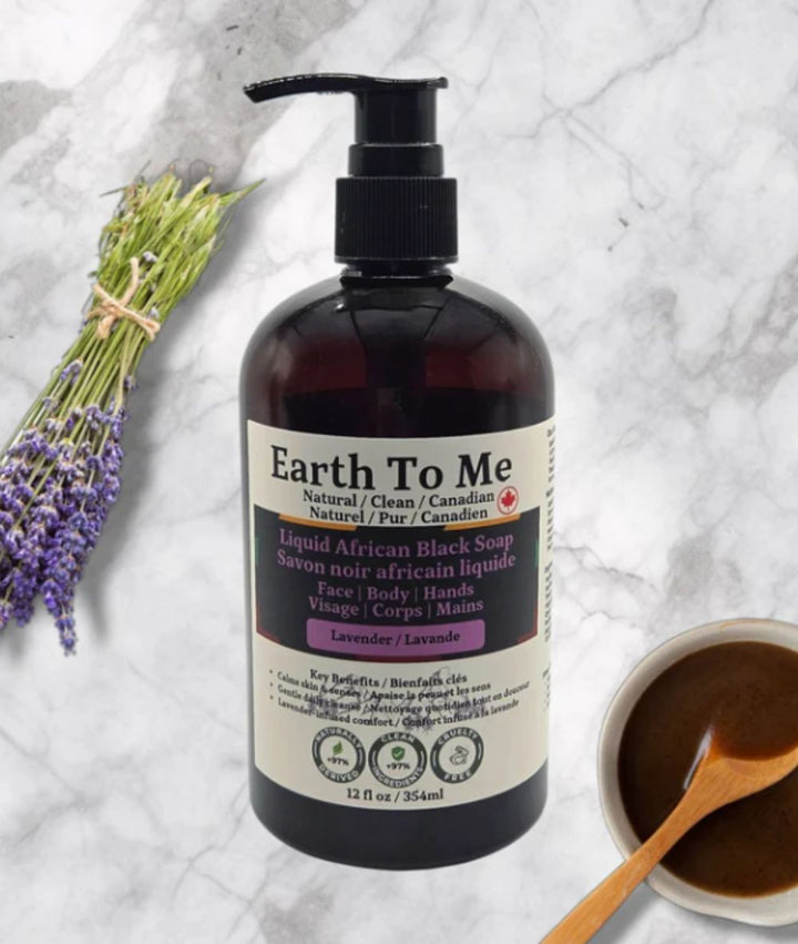 Earth To Me Liquid African Black Soap 12oz, SKIN CARE - Cloré Beauty