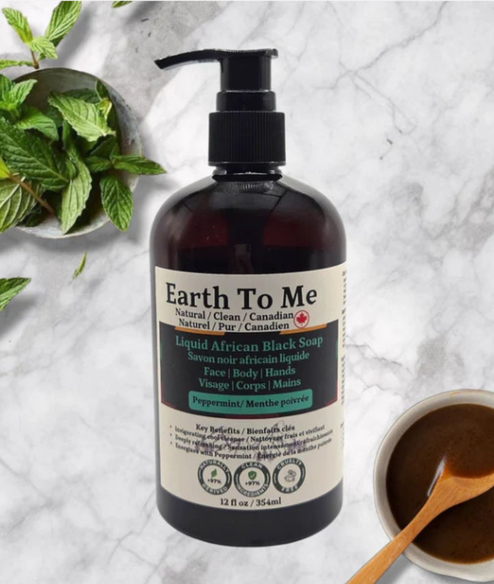 Earth To Me Liquid African Black Soap 12oz, SKIN CARE - Cloré Beauty