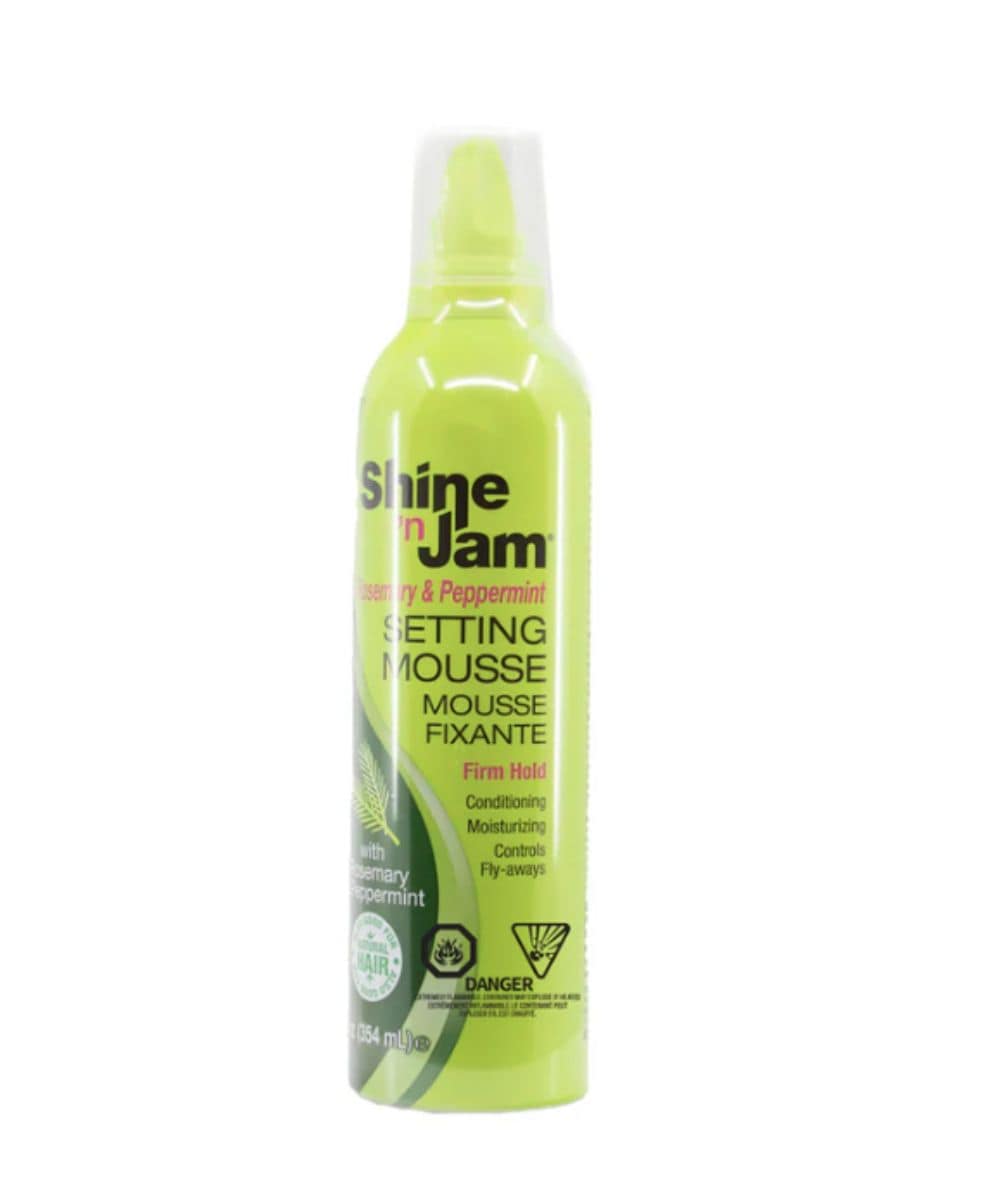 Ampro Shine N Jam Rosemary & Peppermint Setting Mousse Firm Hold 12oz, HAIR CARE - Cloré Beauty