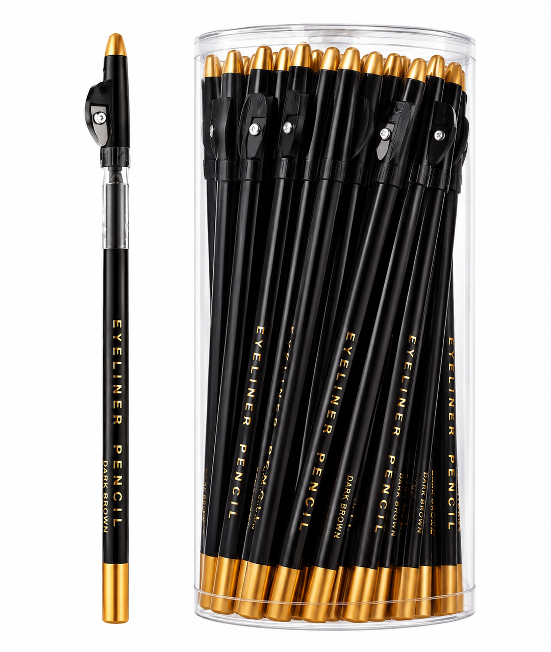 KIM &amp; C Lip &amp; Eyeliner Pencil with Sharpener Dark Brown (1pcs)