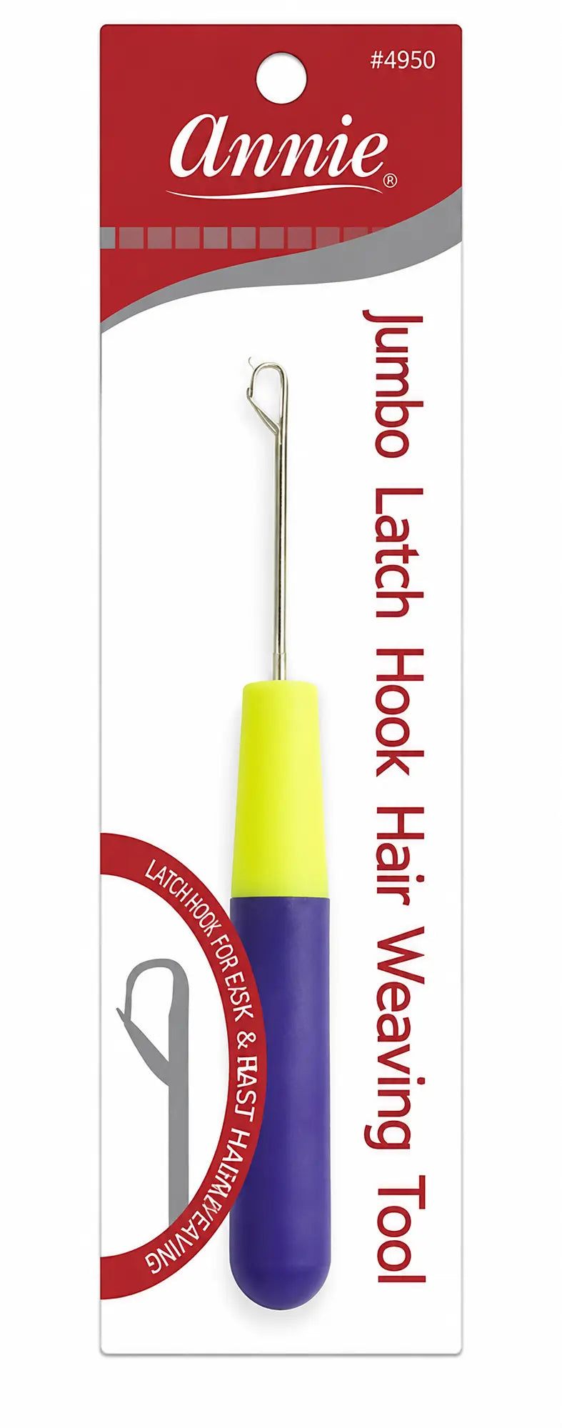 Annie Jumbo Latch Hook Hair Weaving Tool [Two-Tone] 