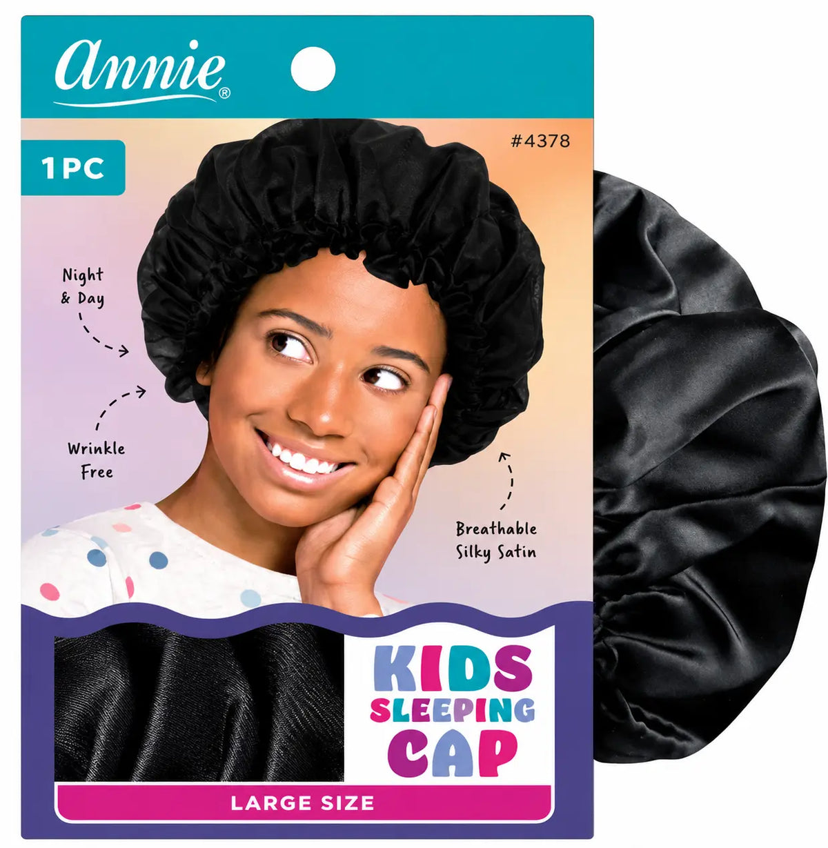 Annie Wrinkle Free Kid Sleeping Cap #4378, Accessory - Cloré Beauty