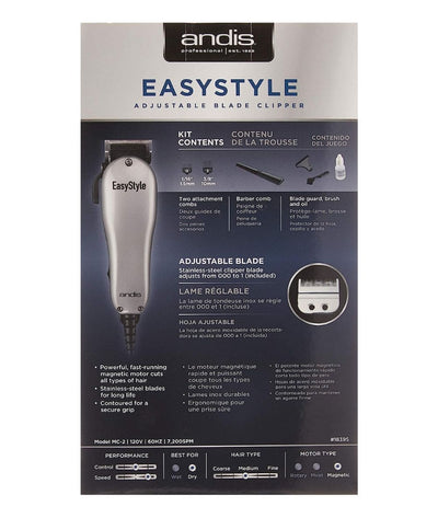 Andis Easystyle Adjustable Blade Clipper 7 PCS Kit #18465