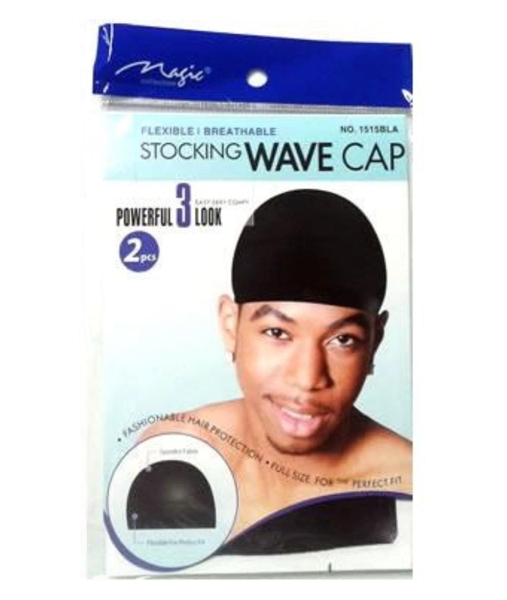 Magic Collection Stocking Wave Cap 2PCS #1515Bla