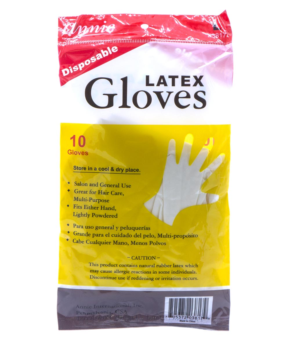 Annie Disposable Latex Gloves [10 Gloves]