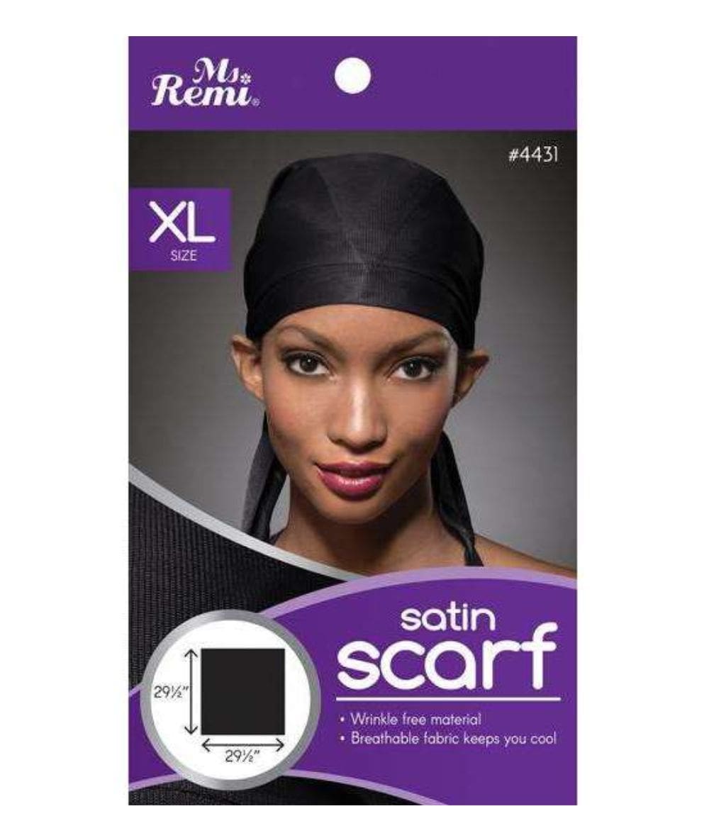 Annie Satin Scarf X-Large Black #4431, ACCESSORIES JEWELRY FASHION - Cloré Beauty