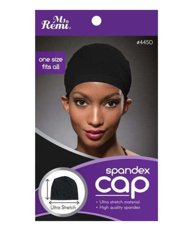 Annie Spandex Cap One Size Black #4450