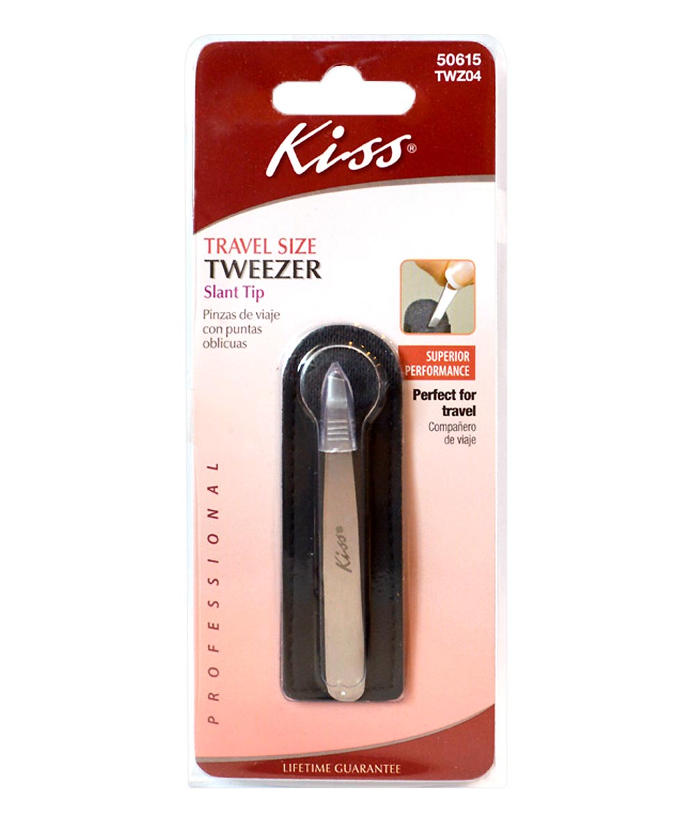 Kiss Travel Size Tweezer Slant Tip #Twz04, Cosmetics - Cloré Beauty