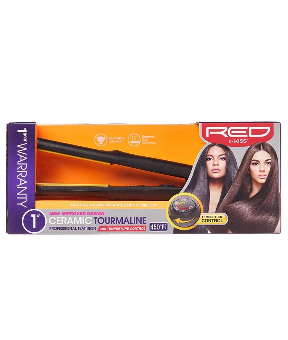 Red By Kiss 1 inch Ceramic Tourmaline Flat iron #Fi100u, HAIR STYLING TOOLS - Cloré Beauty