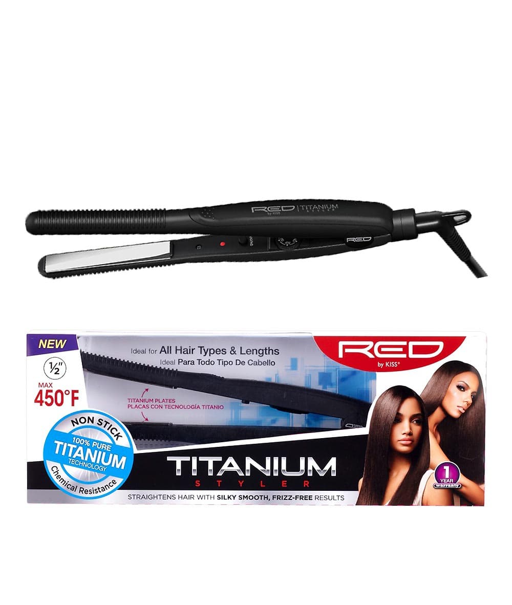 Red By Kiss Titanium Styler Flat Iron