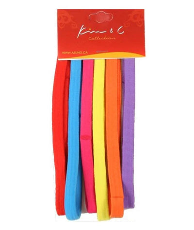Kim&C 6Pcs Elastic Headbands Thick & Long