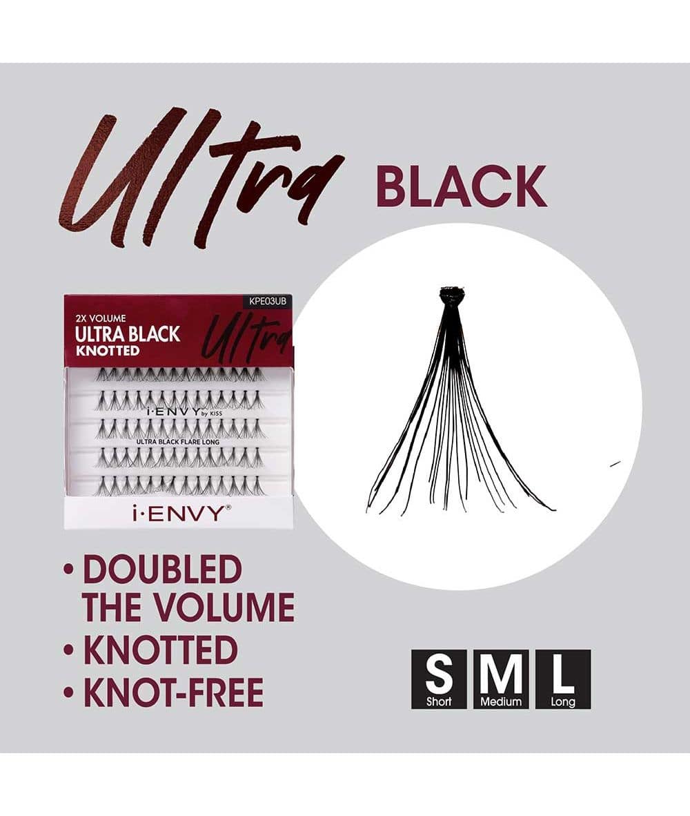 I-Envy Individual Knot Free Ultra Black Short #Kpe04Ub, COSMETICS MAKEUP - Cloré Beauty
