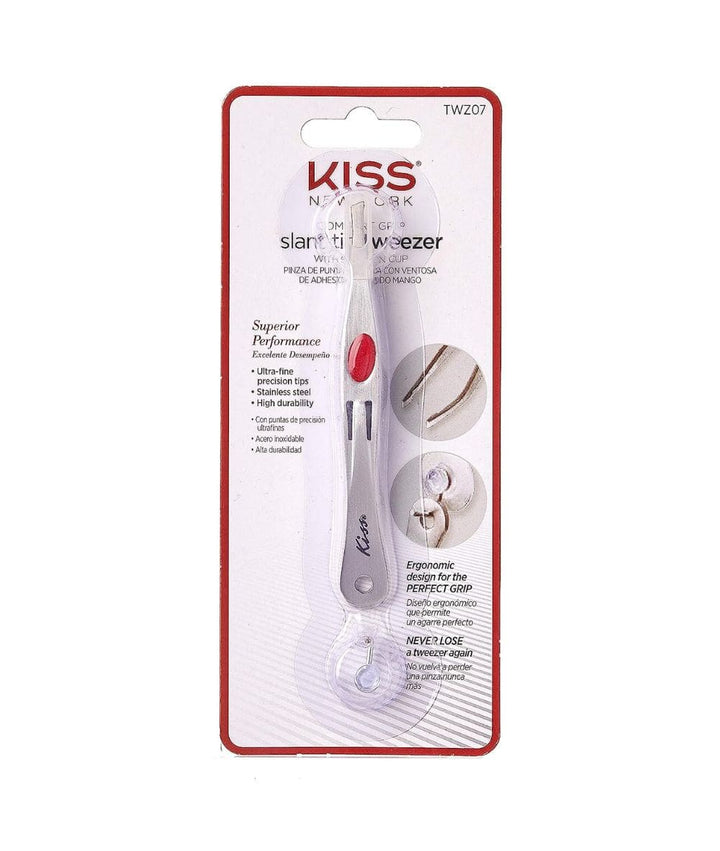 Kiss Slant Tip Tweezer With Suction Cup #Twz07