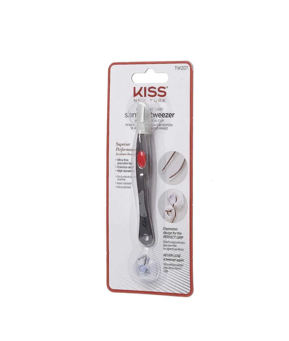 Kiss Slant Tip Tweezer With Suction Cup #Twz07, Cosmetics - Cloré Beauty