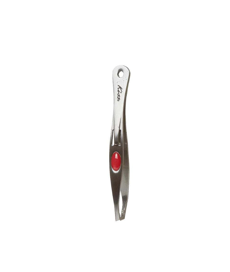 Kiss Slant Tip Tweezer With Suction Cup 