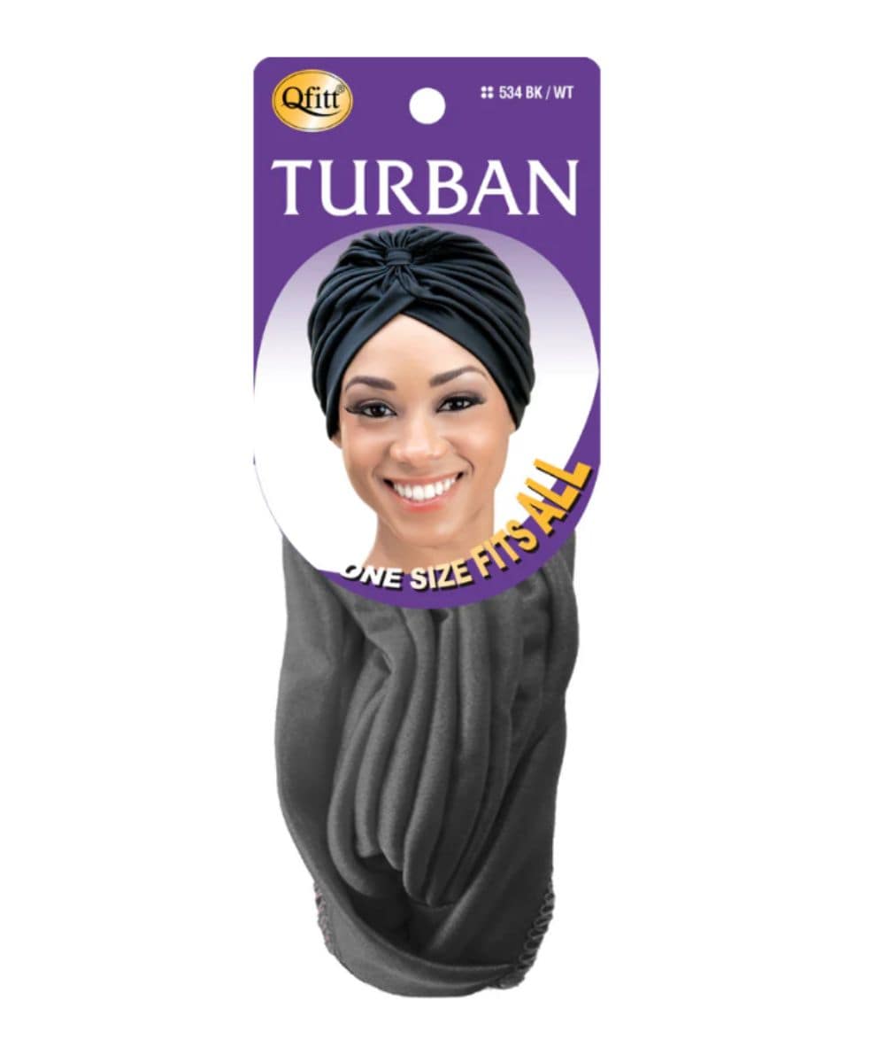M&M Qfitt Turban Black/White #534, ACCESSORIES JEWELRY FASHION - Cloré Beauty