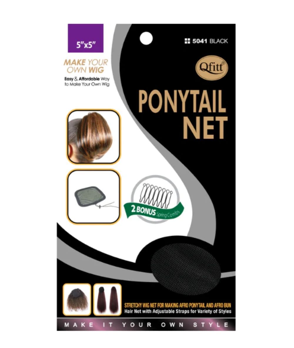 M&M Qfitt Pony Tail Net [Black] #5041, ACCESSORIES JEWELRY FASHION - Cloré Beauty