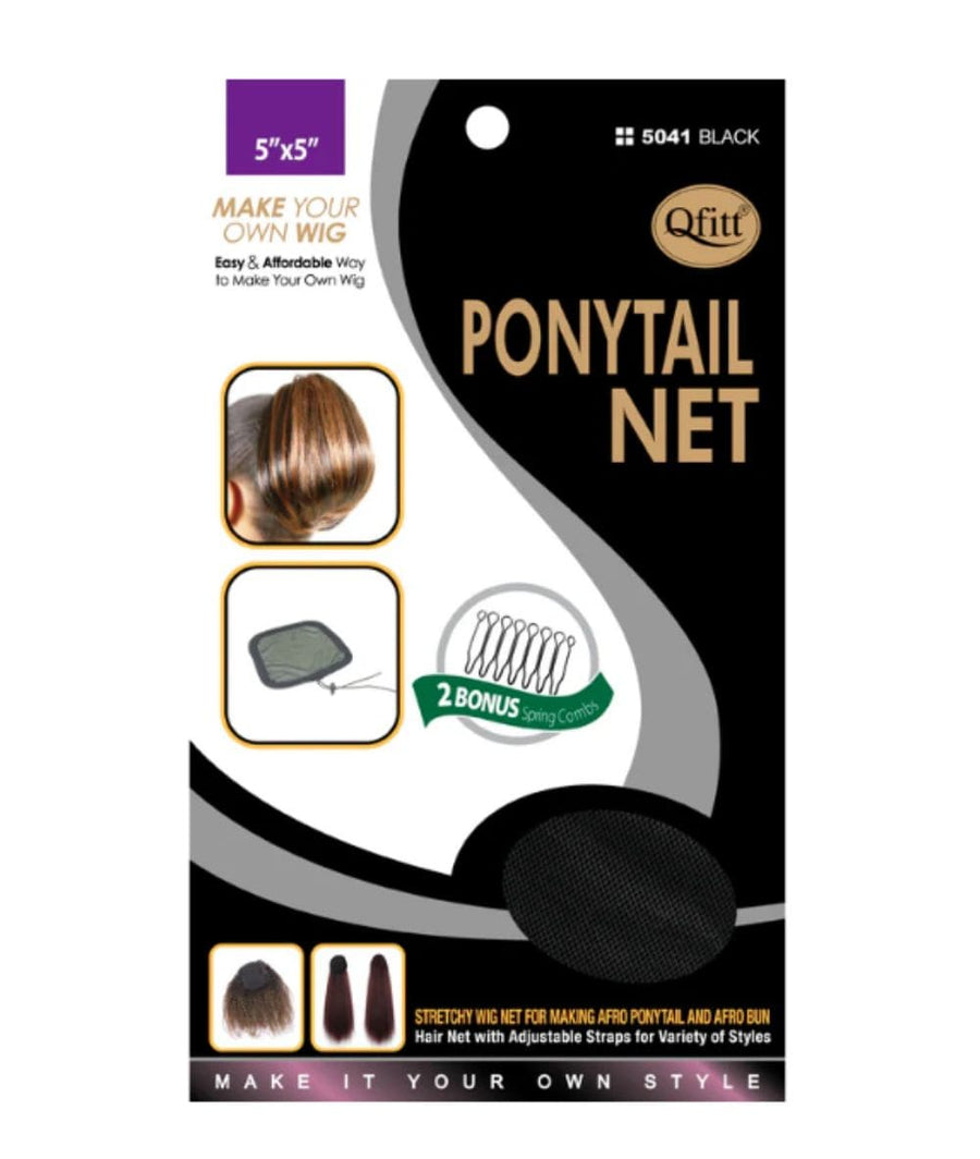 M&M Qfitt Pony Tail Net [Black] #5041, ACCESSORIES JEWELRY FASHION - Cloré Beauty