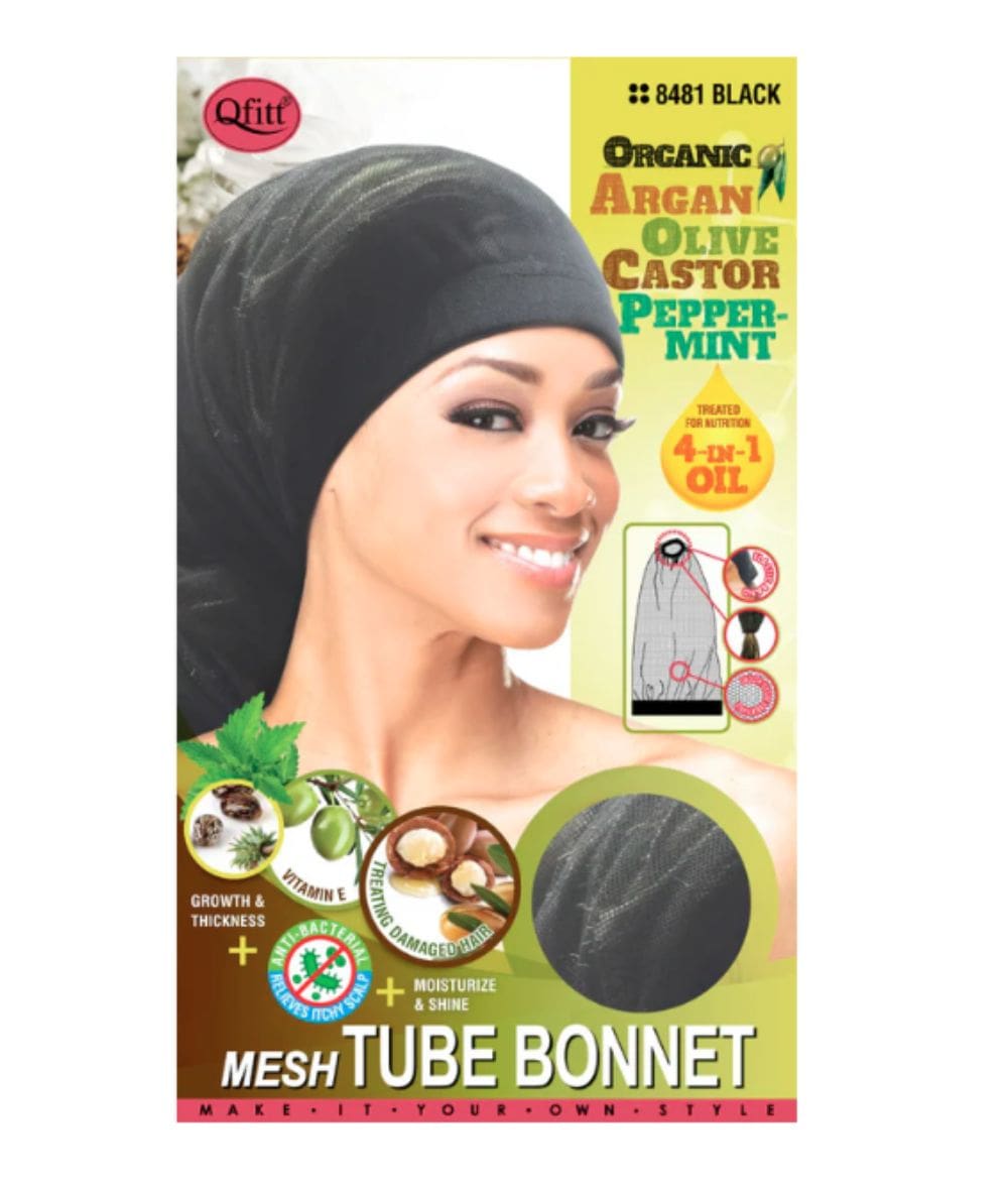 M&M Qfitt Mesh Tube Bonnet[Black] #8481, Accessory - Cloré Beauty