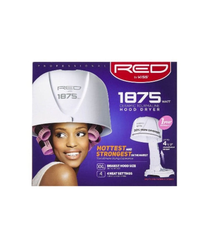 Red By Kiss Bod04 1875Watt Ceramic Tourmaline Hood Dryer