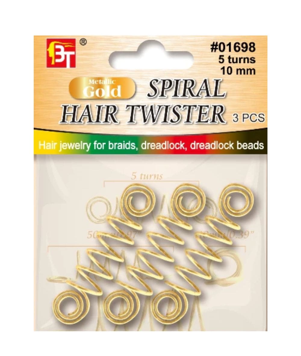 Beauty Town  Spiral Hair Twister 10Mm 3Pcs[Gold] #01698