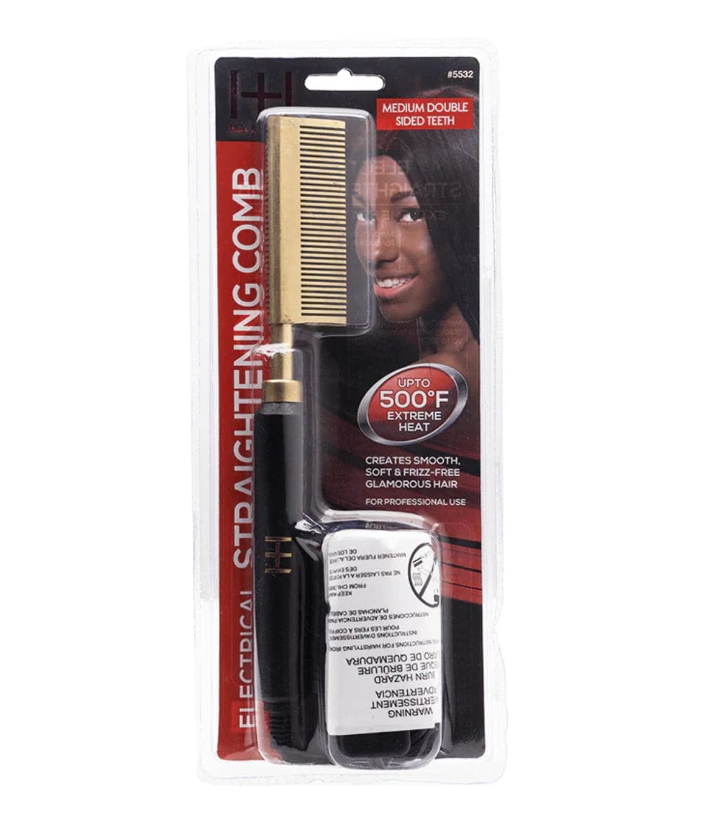 Annie Hot & Hotter Electrical Straightening Comb #5532 [Medium Double Sided Teeth]