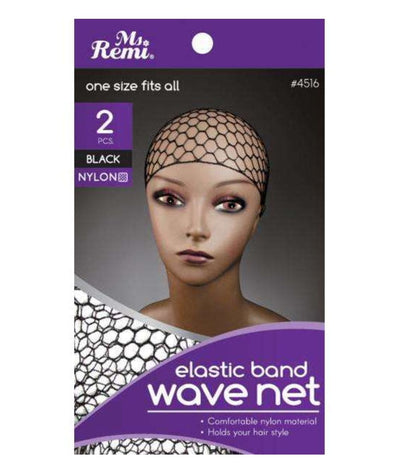 Ms.Remi Elastic Band Wave Net 2PCS #4516 [Black]