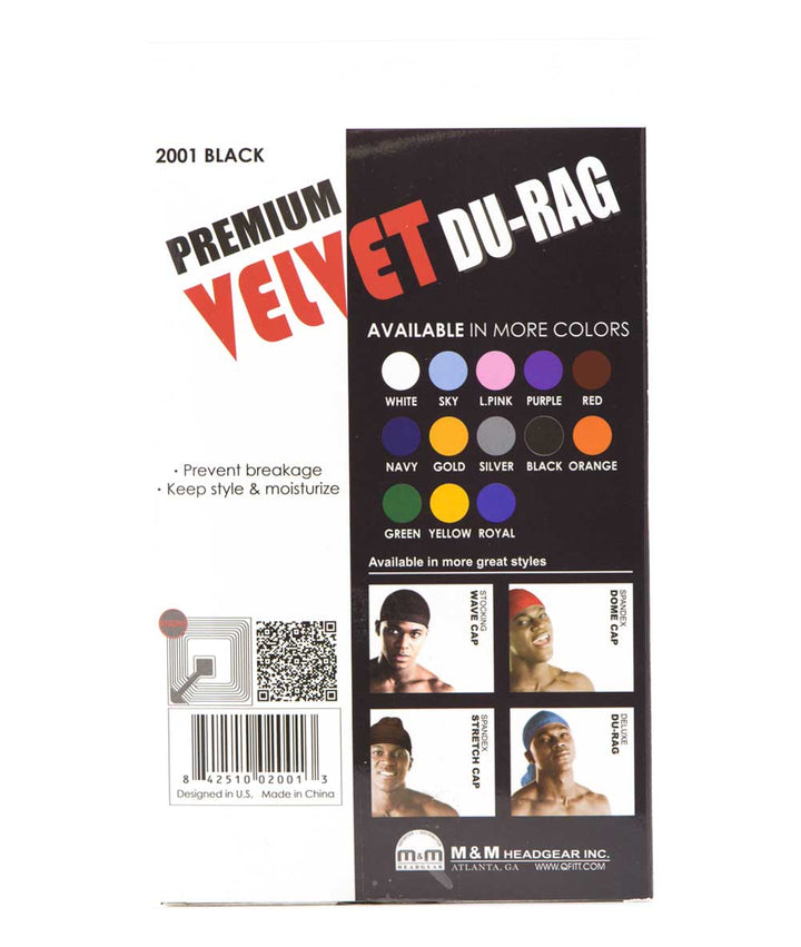 M&M King.J Premium Velvet Du-Rag