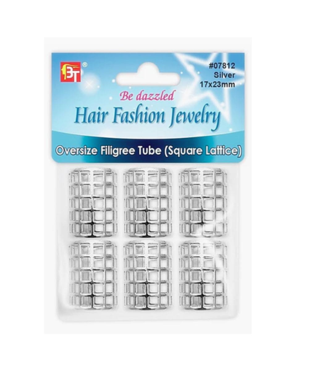 Beauty Town Oversize Filigree Tube 17X23Mm[Square Lattice], ACCESSORIES JEWELRY FASHION - Cloré Beauty