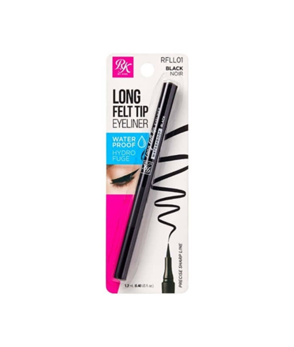 Ruby Kisses Rfll01 Long Felt Tip Eyeliner [Black] 1.2 ml, Cosmetics - Cloré Beauty