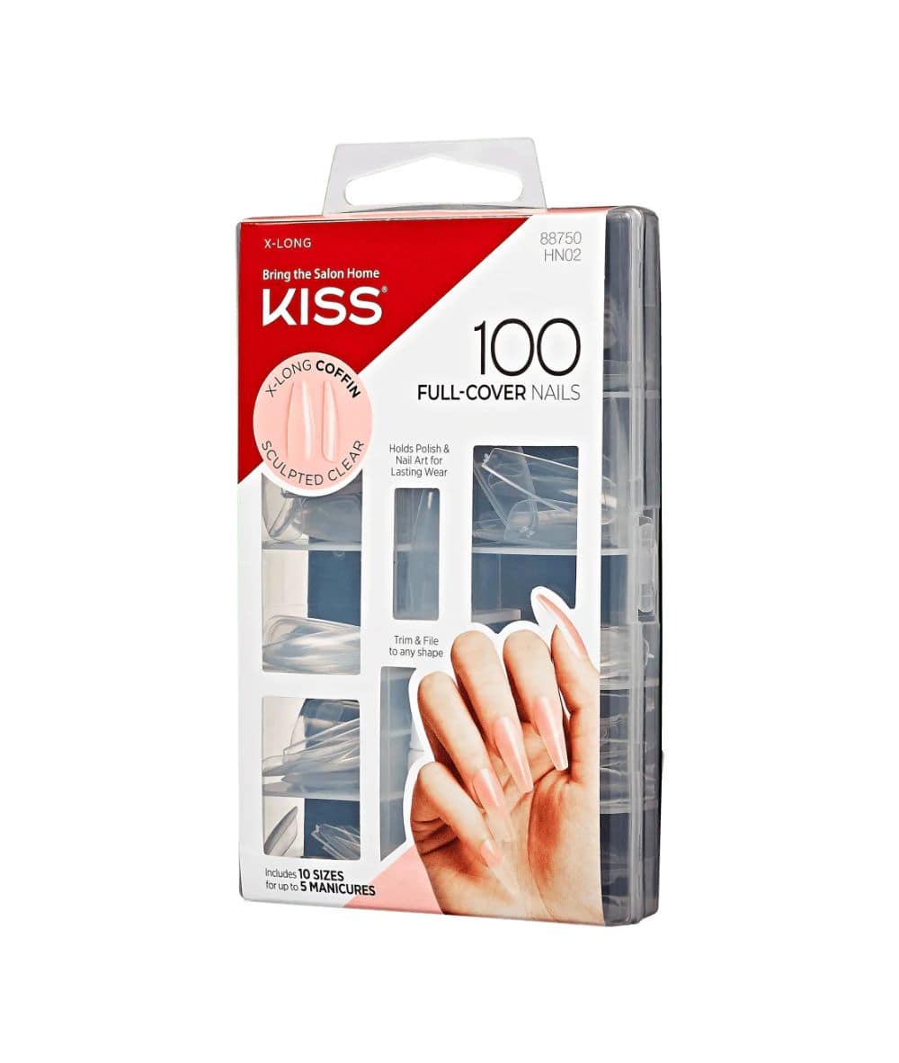 Kiss 100Ps24 Full Cover Nails 100Pcs[Coffin], COSMETICS MAKEUP - Cloré Beauty