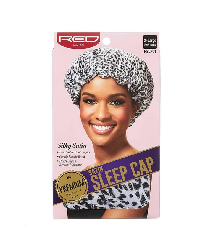 Red By Kiss Hslp02 Premium Satin Sleep Cap X-Large [Leopard]