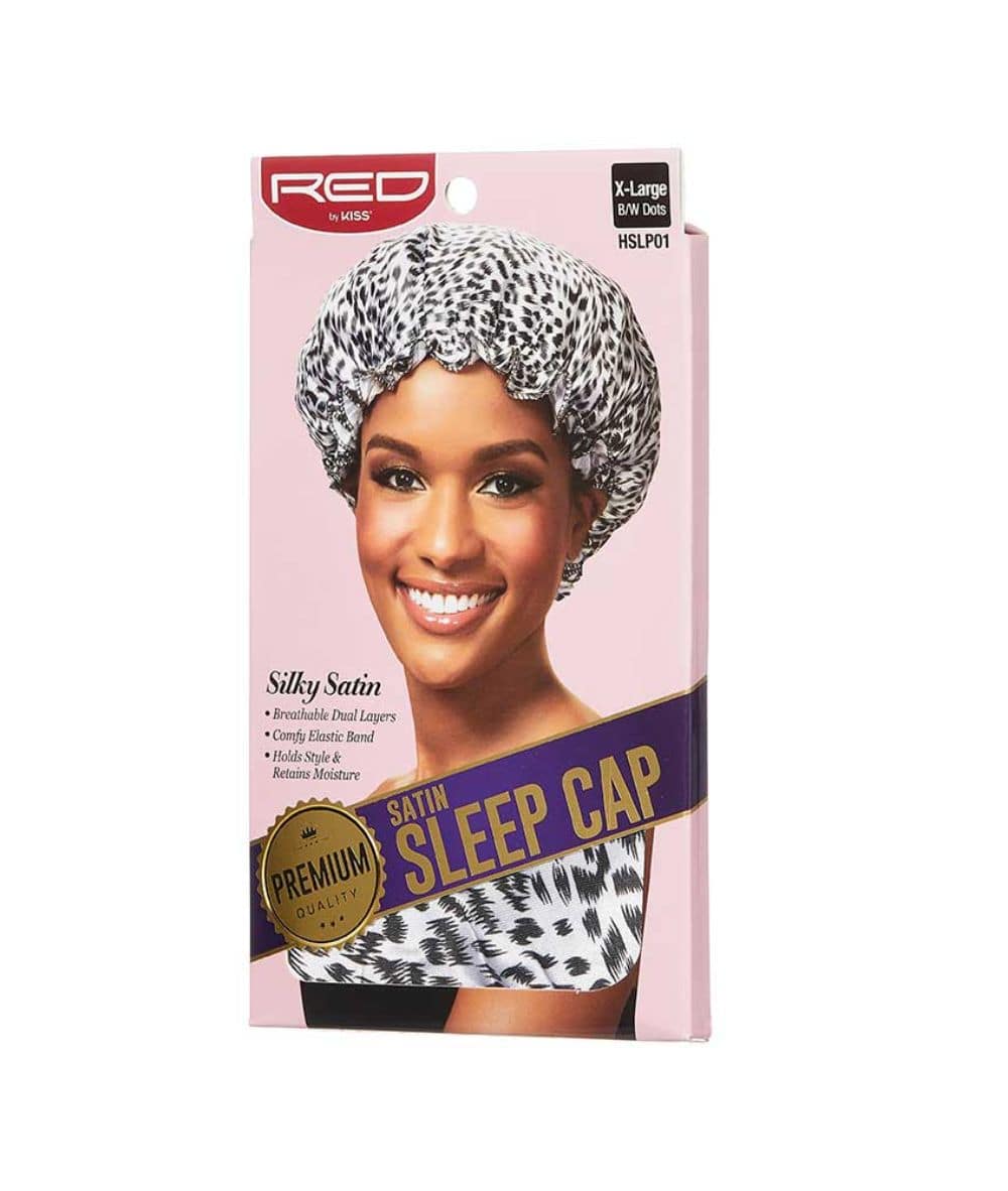 Red By Kiss Hslp02 Premium Satin Sleep Cap X-Large [Leopard], Accessory - Cloré Beauty