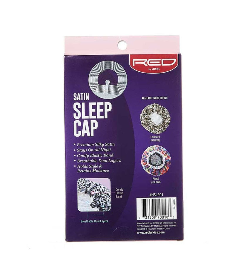 Red By Kiss Hslp02 Premium Satin Sleep Cap X-Large [Leopard]