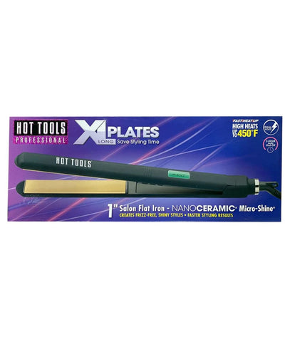 Hot Tools Professional Xl Plates 1" Salon Flat Iron Nano Ceramic #Ht7112Fcn