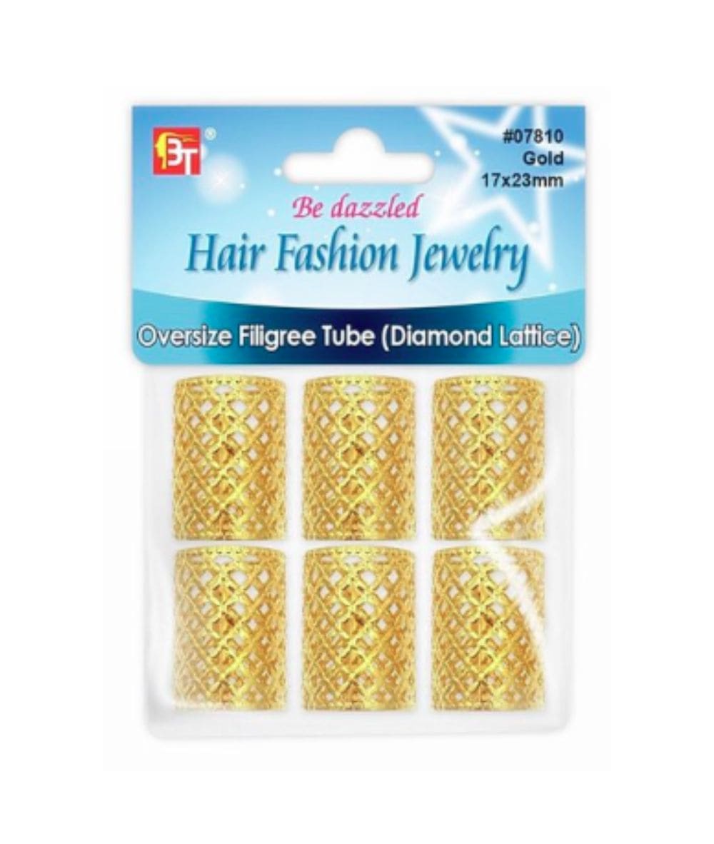 Beauty Town Oversize Filigree Tube Diamond[Gold] #07810