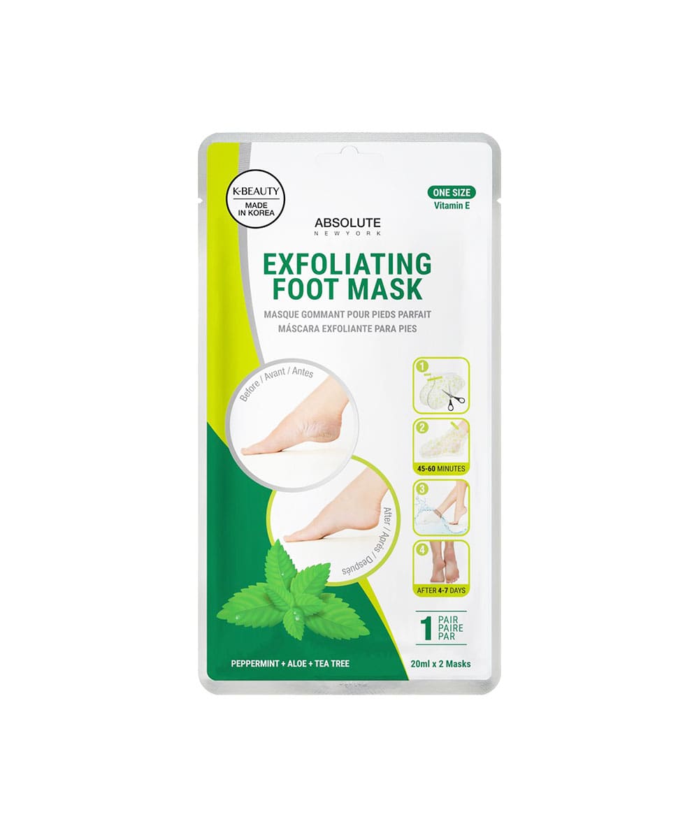 Absolute New York Exfoliating Foot Mask 1 Pair 40Ml, ACCESSORIES JEWELRY FASHION - Cloré Beauty