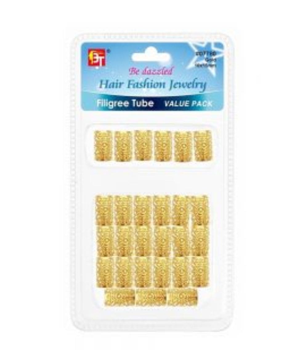 Beauty Town Filigree Tube 10X15mm Value Pack 24PCS [Gold] #07780, Hair Tools - Cloré Beauty
