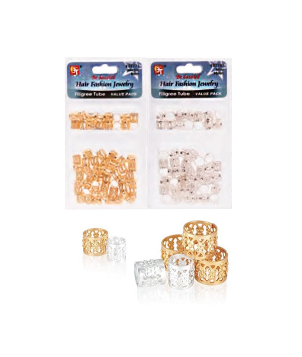 Beauty Town Filigree Tube  Value Pack [Silver], Hair Tools - Cloré Beauty
