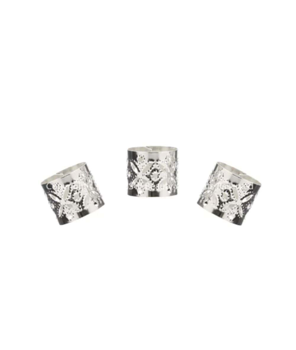 Beauty Town Filigree Tube 12X10Mm Value Pack 30Pcs [Silver] #07791, Hair Tools - Cloré Beauty